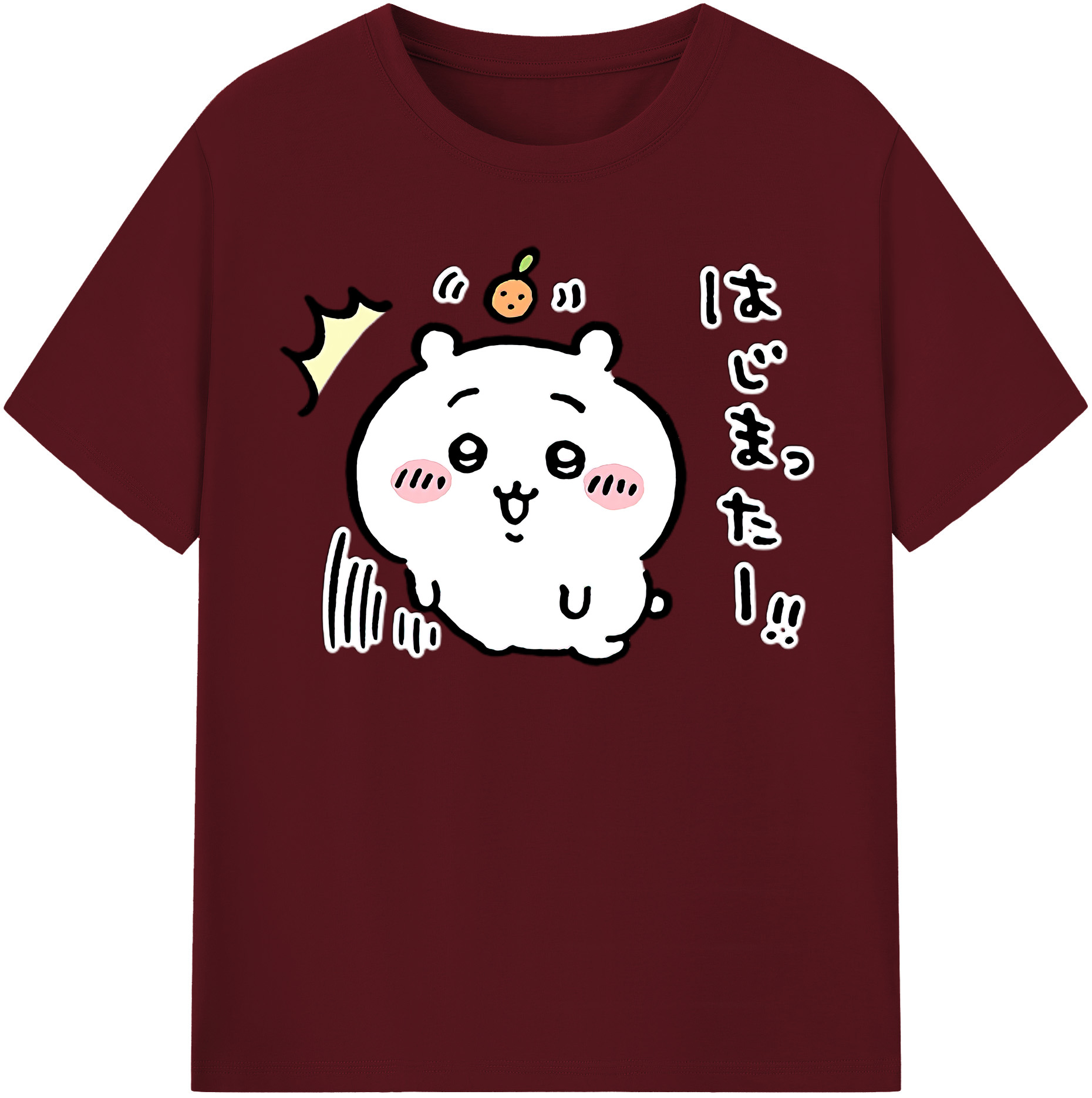 （画像用） ちいかわ ちいかわ Chii-kawa chiikawa 綿100％半袖Tシャツ（フロントプリント）